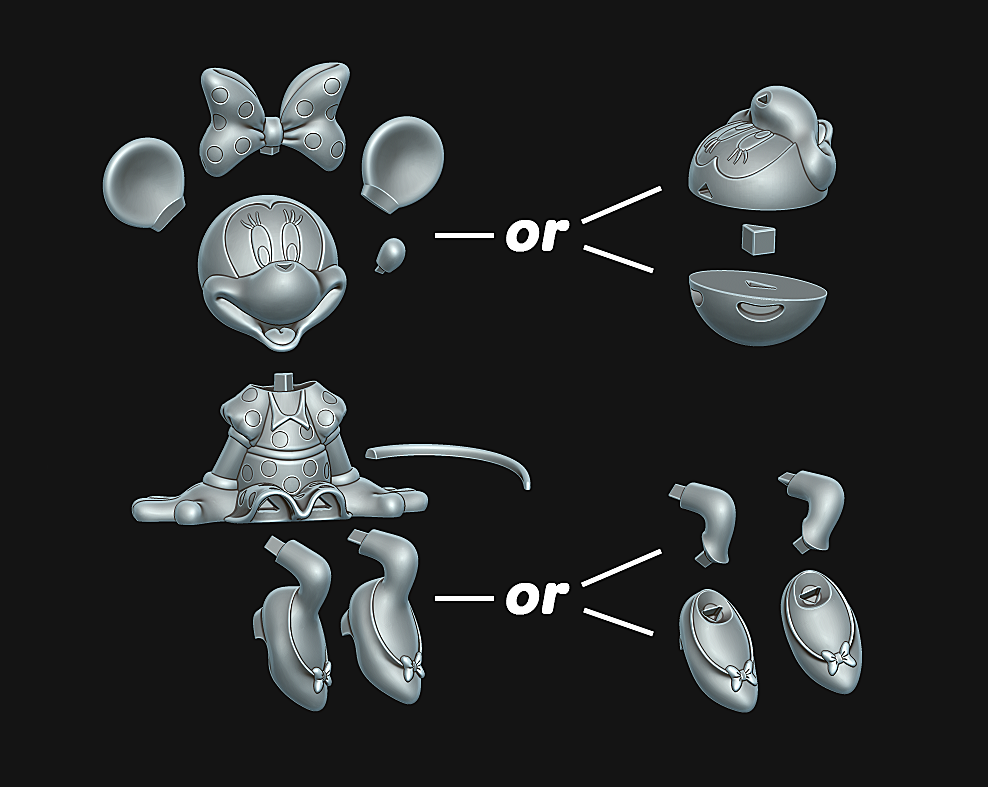 Minnie Mouse, statuina da assemblare